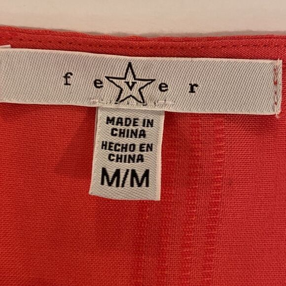 Fever coral pink 3/4 sleeves lightweight blouse top size M - Picture 6 of 11